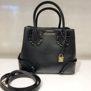 Michael Kors Mercer small ruffled handbag